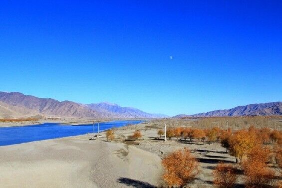 西藏竟然也有沙漠，一半绿洲一半沙漠，美出天际