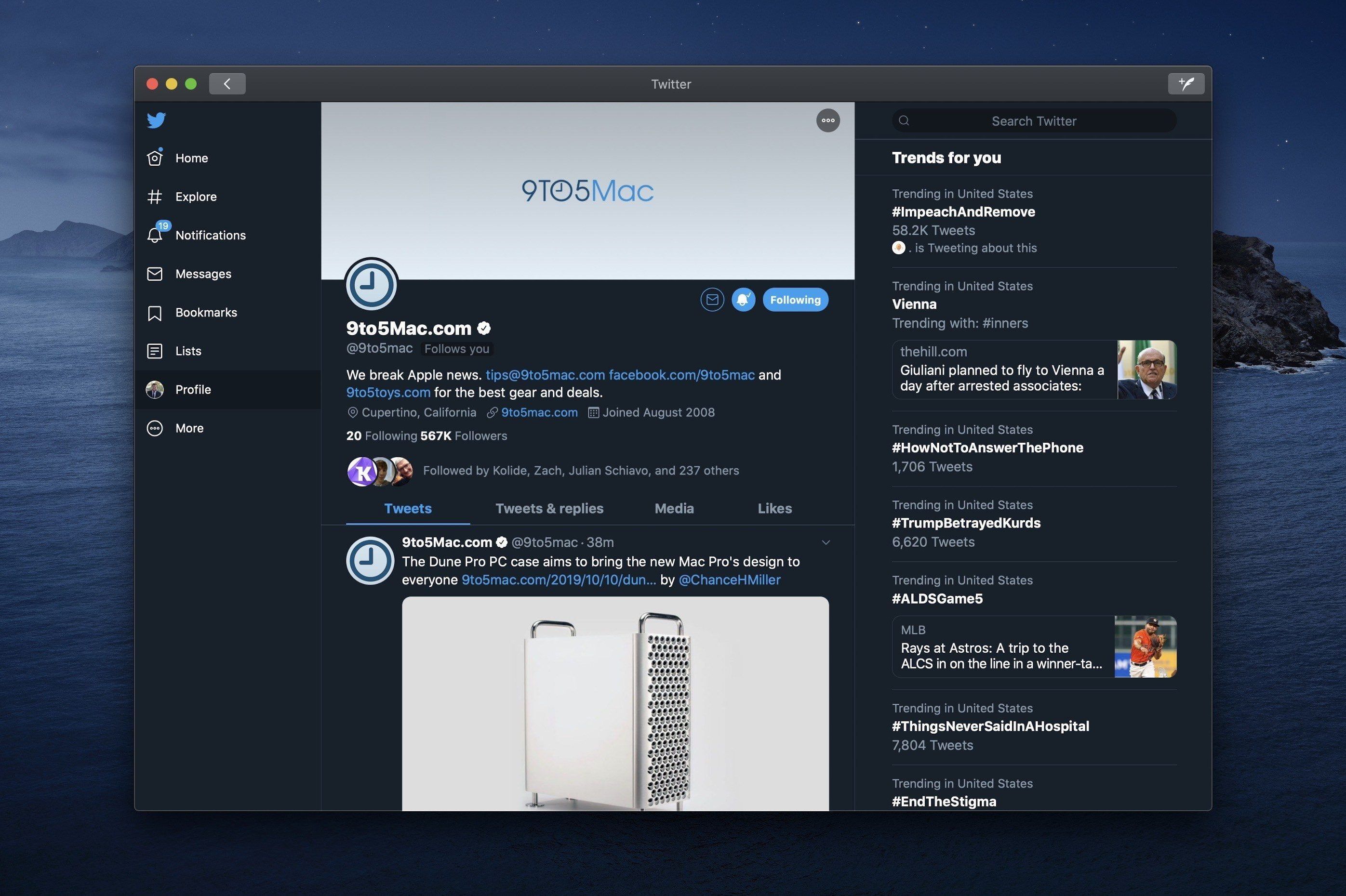 Twitter 迎来自 macOS 改版以来首次更新