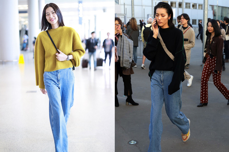 春季万能阔腿牛仔裤穿搭，给你帅气中带着一股复古大气之风