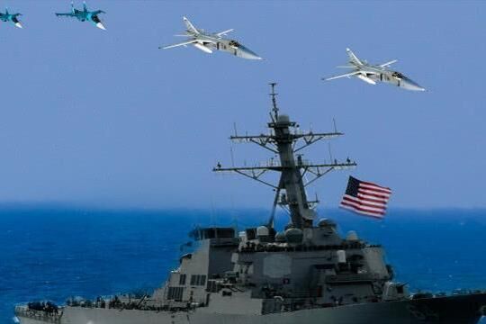 美军舰闯入南部水域 防空警报随即拉响 苏-27和苏-30护驾有功