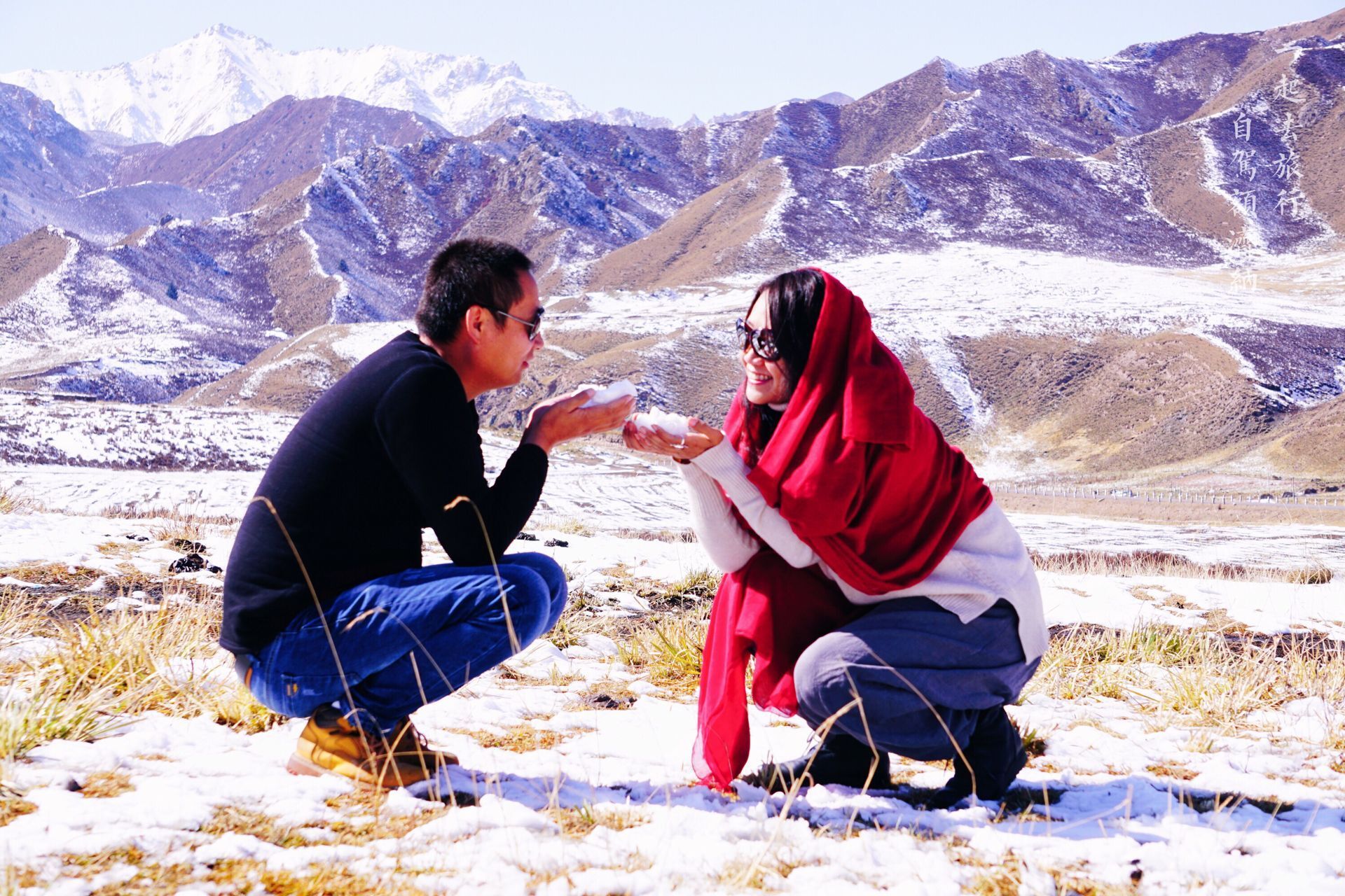 10月的扁都口大峡谷，骑马看雪山享受大西北风景的壮美