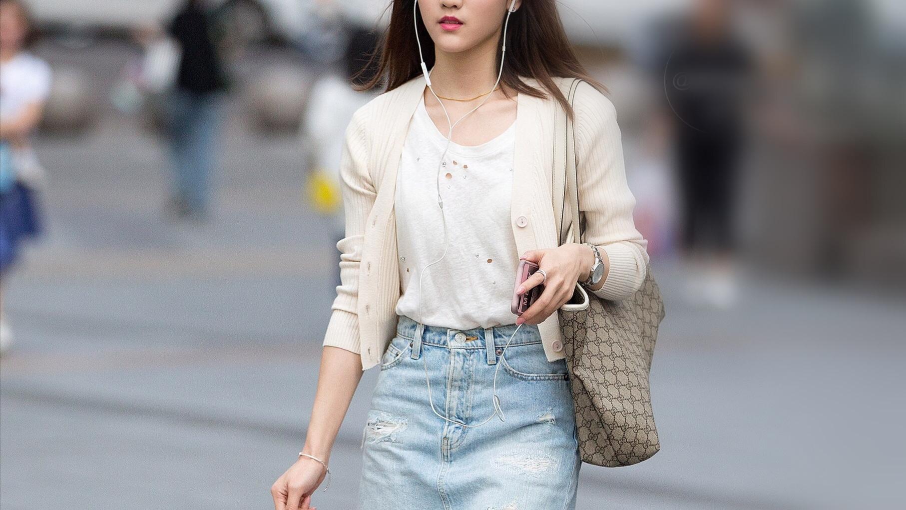 唯美小姐姐，清新穿搭，性感迷人