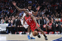 西亚卡姆23+7洛瑞砍26分 猛龙逆转尼克斯六连胜