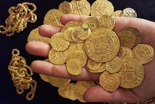 美“寻宝猎人”发现价值450万美元 西班牙金币