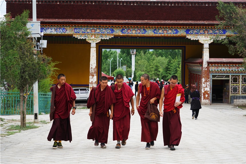 实拍拉萨色拉寺，激烈的辩经场面，是西藏最值得欣赏的人文景观