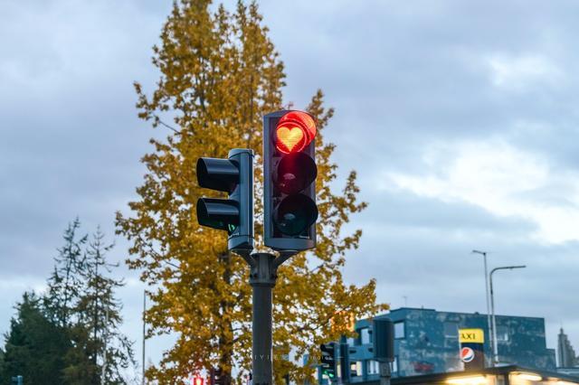 冰岛的“爱心之都”，整个城市的红绿灯都是爱心，太温暖了！