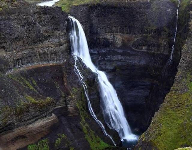 122米高落差瀑布，冰岛！天堂跌落人间的一滴泪